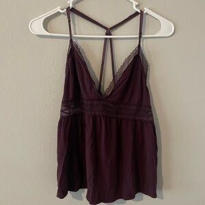 Victoria’s Secret SZ M Purple Lace Trim Cami